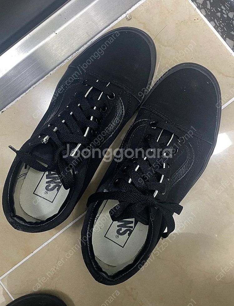 [세탁o, 택포]Vans 반스 올드스쿨 235 검정색 ...--0