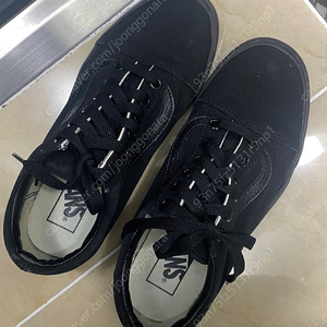 [세탁o, 택포]Vans 반스 올드스쿨 235 검정색 올블랙 단화 운동화 [옷장정리]