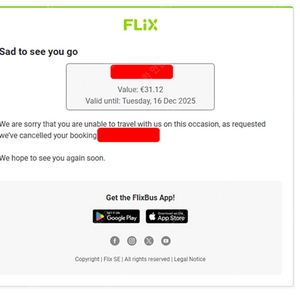 플릭스버스 바우처 (31.12유로)