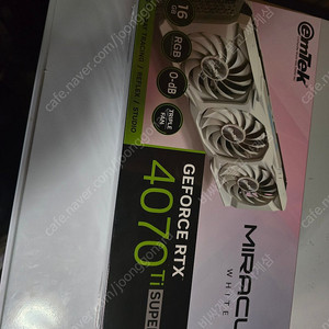 이엠텍 rtx 4070ti super 화이트 미개봉 팝니다