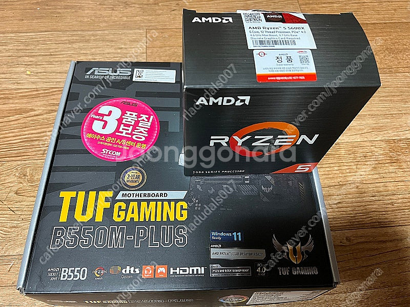AMD라이젠 5600x 아수스b550M-PLUS 메모리...--5