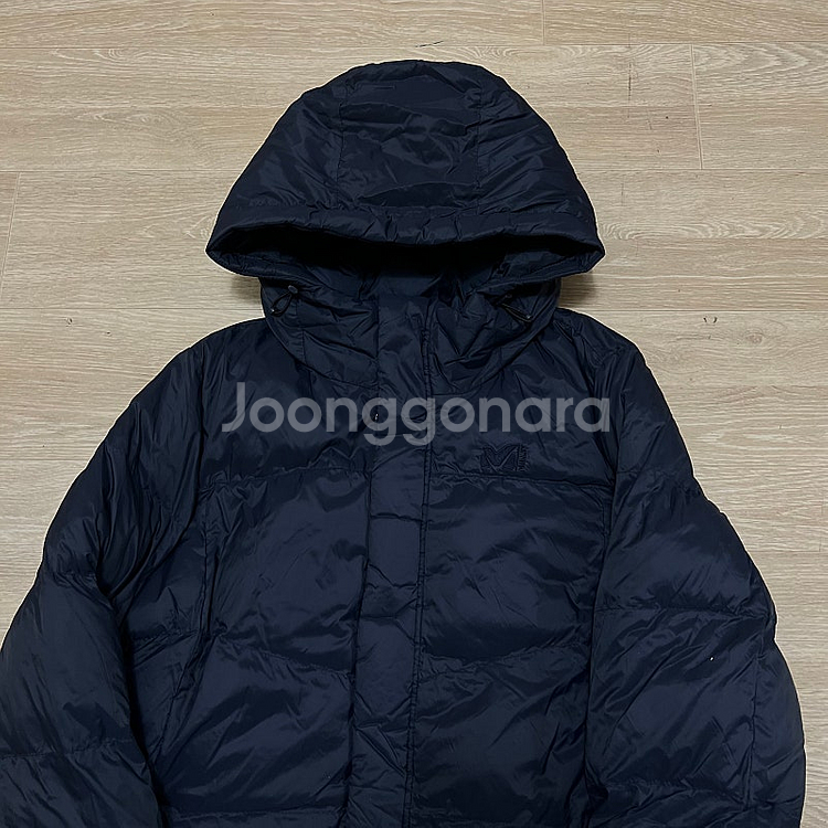 밀레 프랑스 후드 롱패딩 다운자켓 S/90--1