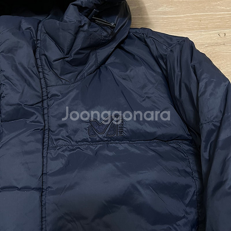 밀레 프랑스 후드 롱패딩 다운자켓 S/90--3