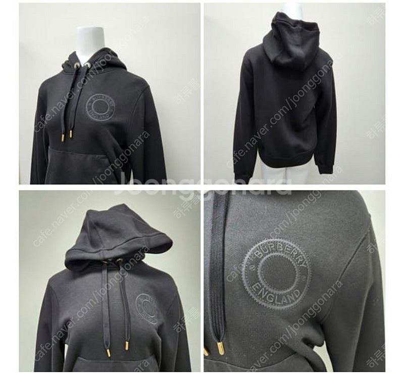 버버리 기모 자수 후드티--1