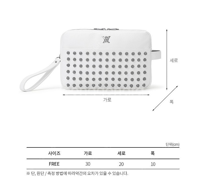 어뉴골프 정품 화이트파우치가방--3