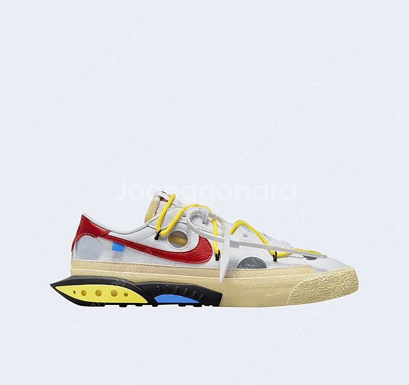 나이키x오프화이트 블레이저 로우 77 화이트 레드 285--0