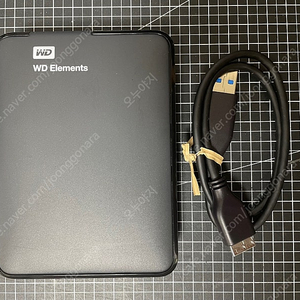 우체국택배 / WD 엘레멘츠 무전원 USB 3.0 휴대용 외장하드 / 2TB / 블랙