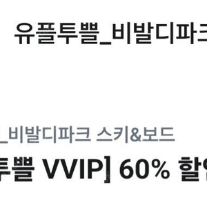 비발디파크 스키&보드 60%할인권