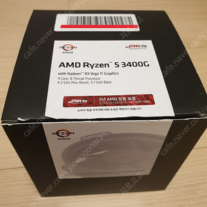 AMD 라이젠 Ryzen 5 3400G ( CPU 고장, 박스 풀셋, 쿨러 정상 작동 )