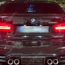 BMW F30 M3 리어범퍼 바디킷 전용 리어 디퓨저(유광블랙,,카본수전사)