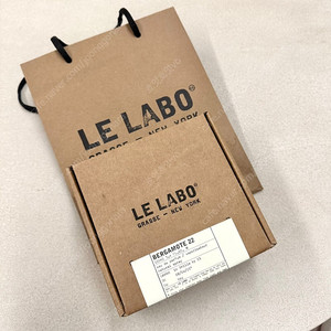 lelabo 르라보 베르가못22 100ml 쇼핑백 포함 미개봉 / 신라면세점 구매