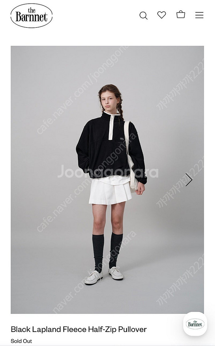 더바넷 블랙 랩랜드 플리스 하프집업 풀오버 Black Lapland Fleece Half-Zip Pullover--2