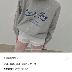 OVERDUE LETTERING MTM MELANGE GRAY 오버듀플레어 레터링 맨투맨 멜란지 그레이