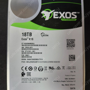 씨게이트 2TB, WD 6TB, Seagate Exos X18 18TB