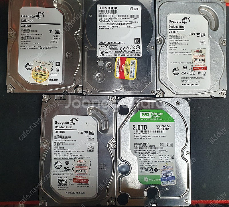 하드 3TB, 2TB, 1TB 등 각각 팝니다 3.5인...--2