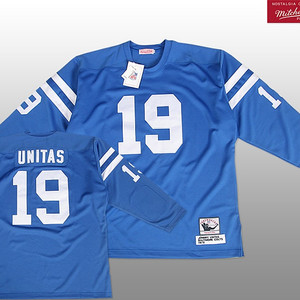 NFL Baltimore Colts 레전드 #19 Johnny Unites Throwbacks풋볼져지 정품Mitchell&Ness 56(120-125) made in USA (무료