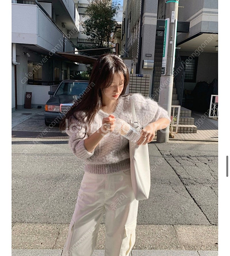 리즈 (더위시) 피넛 케이블 니트 그레이--0