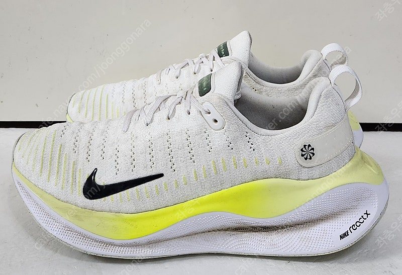 [285] 나이키 리액트X 인피니티런 플라이니트4 로우 화이트라이트레몬 매쉬초경량 런닝화스니커즈단화--1