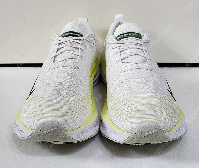 [285] 나이키 리액트X 인피니티런 플라이니트4 로우 화이트라이트레몬 매쉬초경량 런닝화스니커즈단화--2