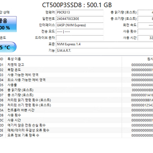 마이크론 P3 500GB NVMe M.2 SSD