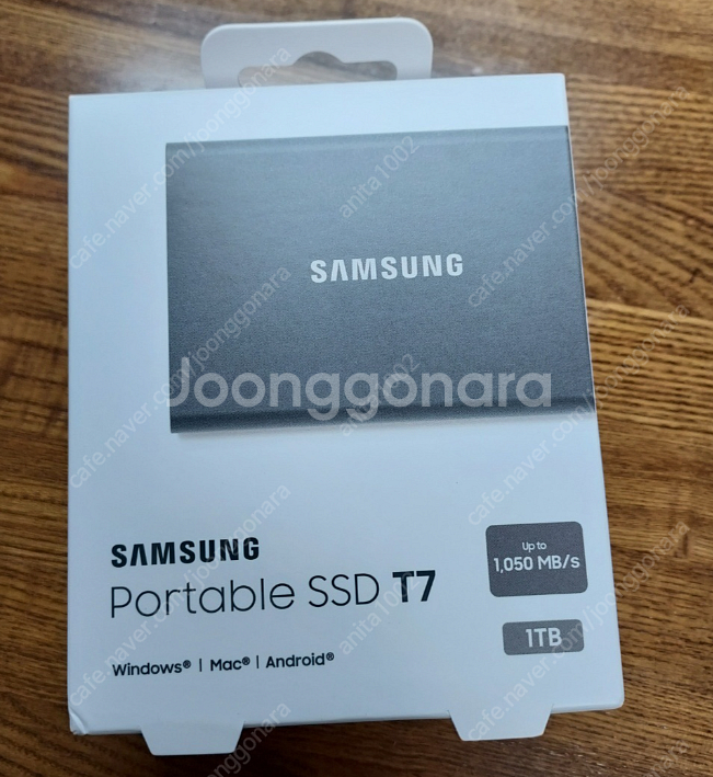 삼성 외장SSD T7 1TB 그레이 컬러 (미개봉)--0