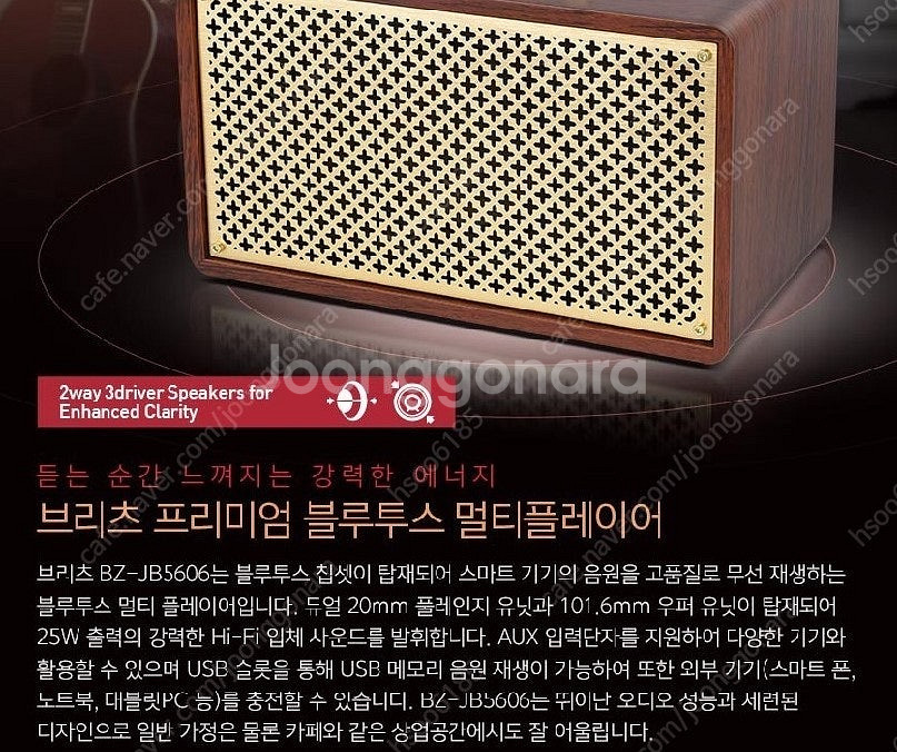 브리츠 레트로 블루투스 스피커 BZ-JB5606 25W...--1
