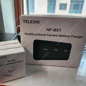 rx100, zv1 호환 배터리 TELESIN NP-BX1 충전기 세트 미개봉 팝니다.