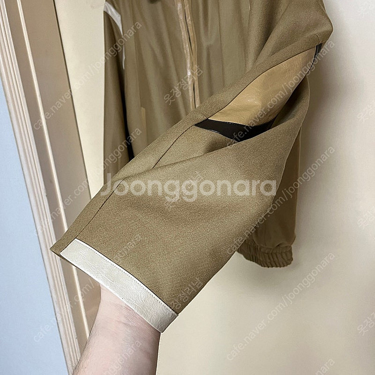 [L]이얼즈어고 베이지 블록 바시티자켓 yearsago--3
