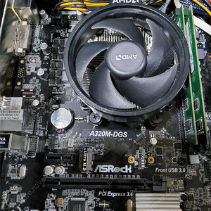 ASRock A320M-DGS + 라이젠 2200g 기쿨 + 삼성램 8g = 7만