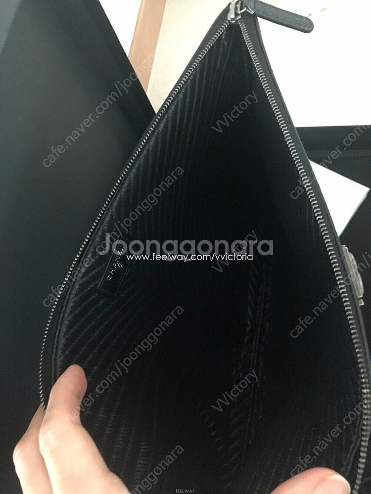 샤넬 캐비어 클러치백 라지--4