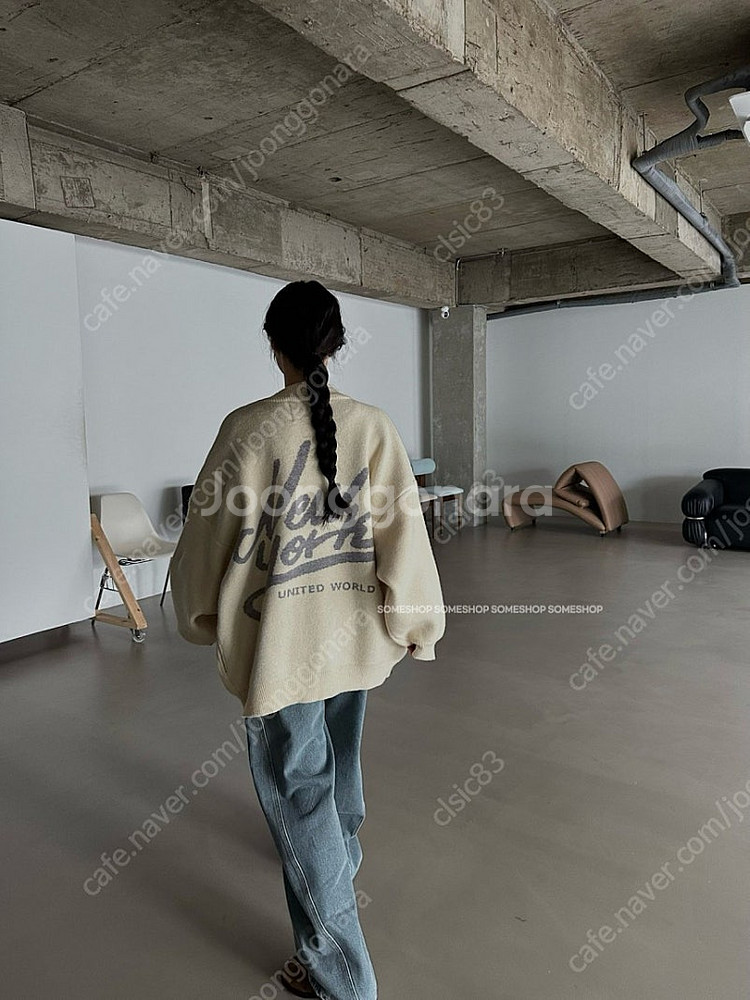 루즈핏 뉴욕가디건 그레이(새상품)--2