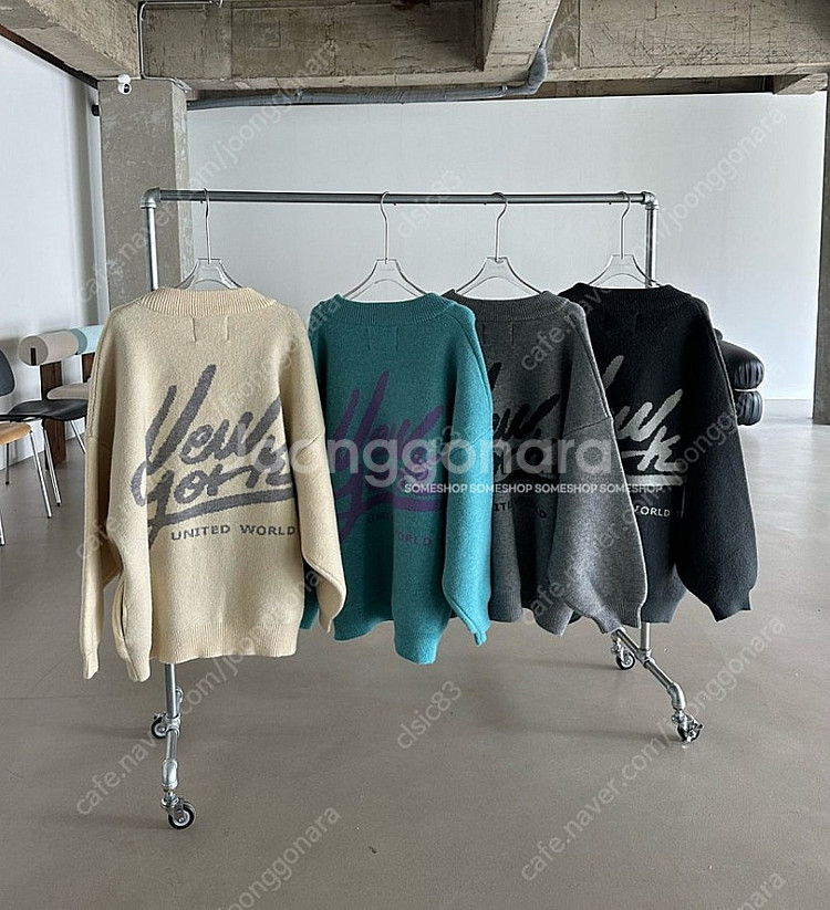 루즈핏 뉴욕가디건 그레이(새상품)--3