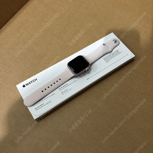 애플워치9 41mm GPS 핑크 스포츠밴드