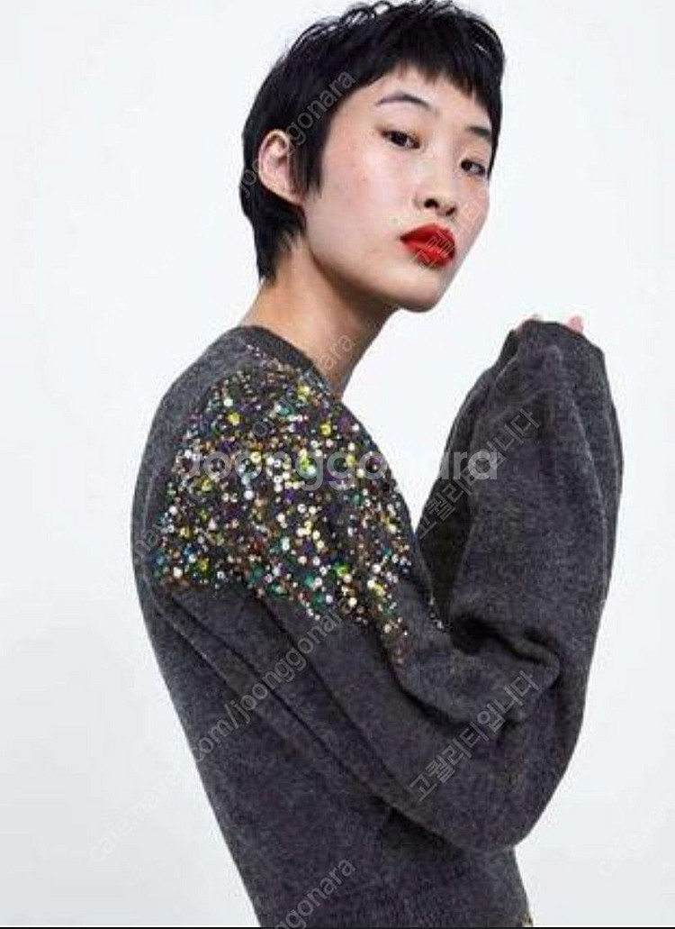 새상품) 자라 시퀸 스웨터--1