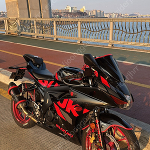 21년식 gsxr125 요시무라 정품 풀배기 소음기 없이 구변완