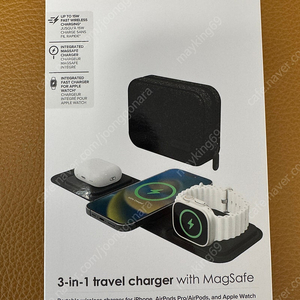 mophie 3 in 1 모피 여행용 충전기(Apple 공홈 24년9월구입 정품,신형 고속 충전 , 220 볼트 어댑터 포함제품)