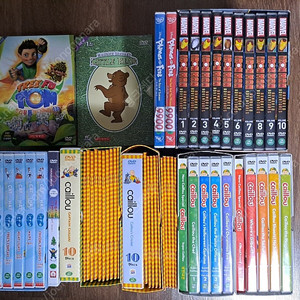 DVD9종 일괄판매)Caillou 까이유1~4집+1, 아이언맨, 트리푸톰, 리틀베어, 피니와퍼브, 더캣인더햇 총54장