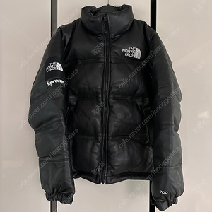 슈프림 x 노스페이스 레더 눕시 자켓 블랙 S사이즈 , Supreme x The North Face Leather Nuptse Jacket Black S Size