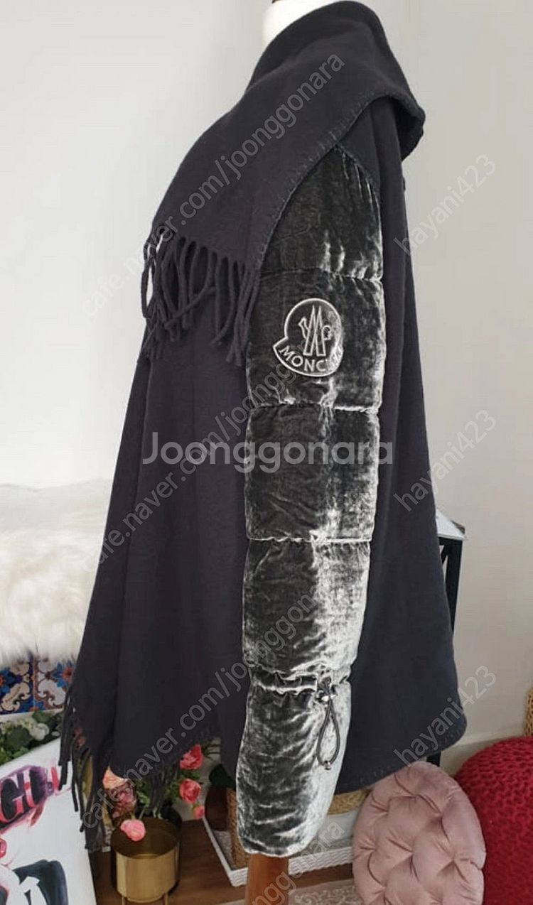몽클레어 패딩 숄 케이프 가디건--1