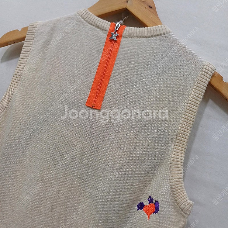 택포 JDX 골프 울 라운드 니트 조끼 민소매 나시 여성 S 순모 사랑봉봉--3