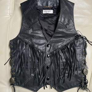 Saint Laurent Fringe Leather Vest 생로랑 웨스턴 레더 베스트