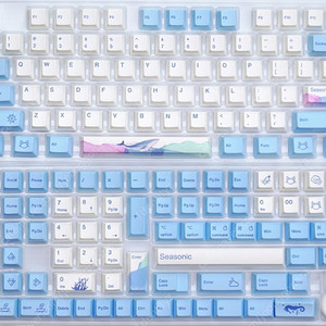 사오파오 1.7mm 체리 PBT 영어각인 고래키캡 174키 팝니다