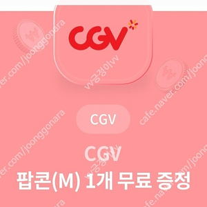 cgv팝콘 m2000원( 2매잇음)