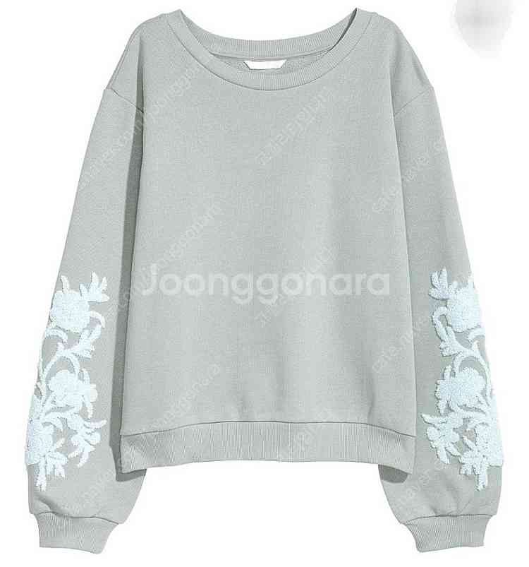새상품) H&M 아플리케 스웨트 셔츠--0