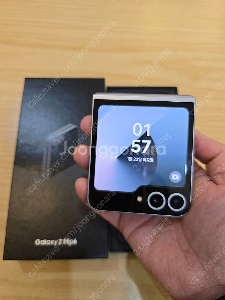 갤럭시z플립6실버쉐도우256gb 단순개봉미사용폰판매합니...--1