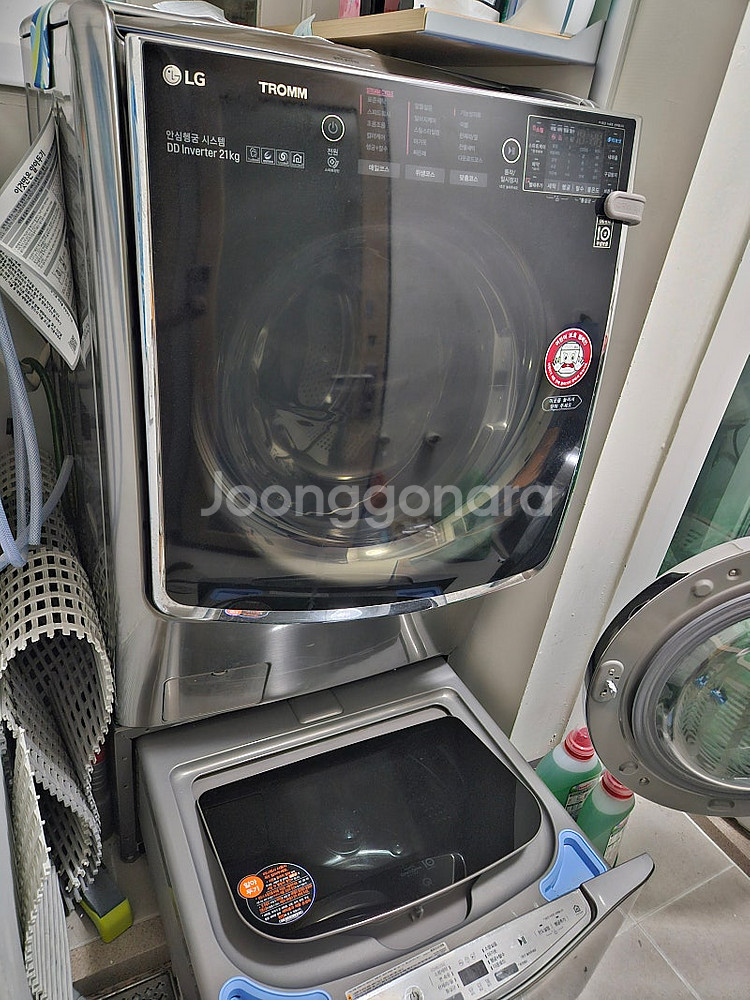LG 트롬 DD 인버터 21kg 트원워시 세탁기--0
