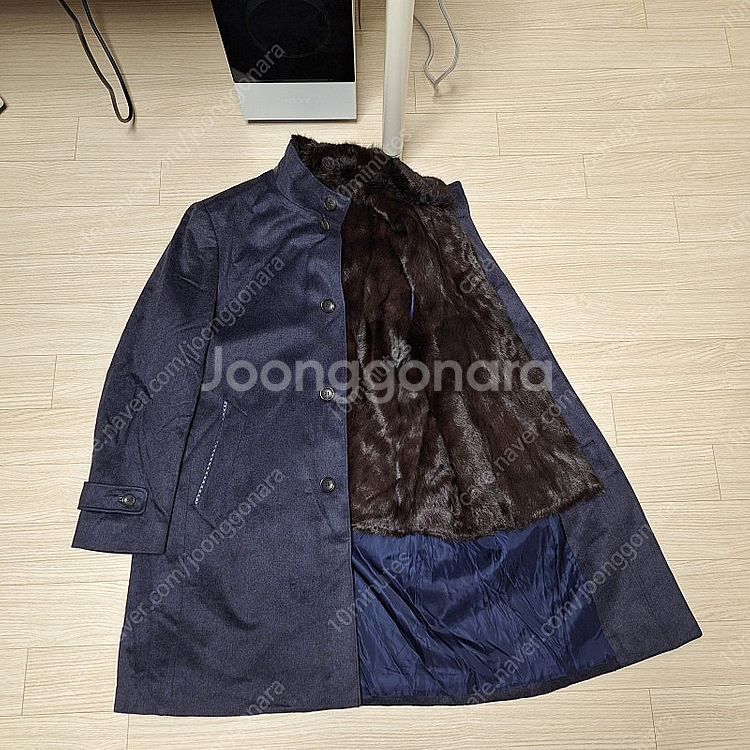 갤럭시 수젤로 캐시미어 100 퍼 트리밍 코트 / 로가...--3