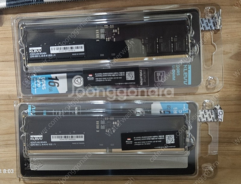 klevv ddr5 16g 2개 / 총 32g 팝니다--0