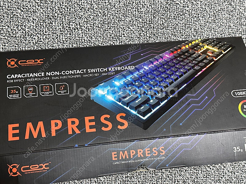 COX 엠프리스 RGB PBT 완전방수 무접점 키보드 ...--3