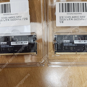 노트북 klevv ddr5 5600 16기가 2개